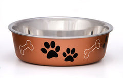 Loving Pets Metallic Dog Bowl Copper Medium