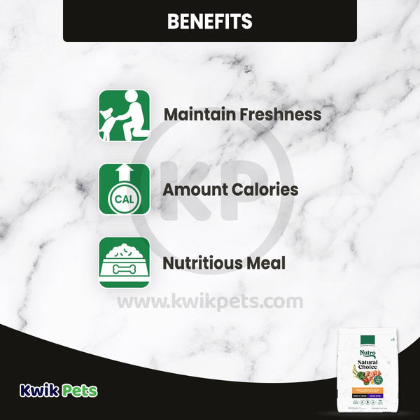 Benefits of Nutro Natural Choice Chicken & Brown Rice Small Bites Adult Dry Dog Food 30-lb