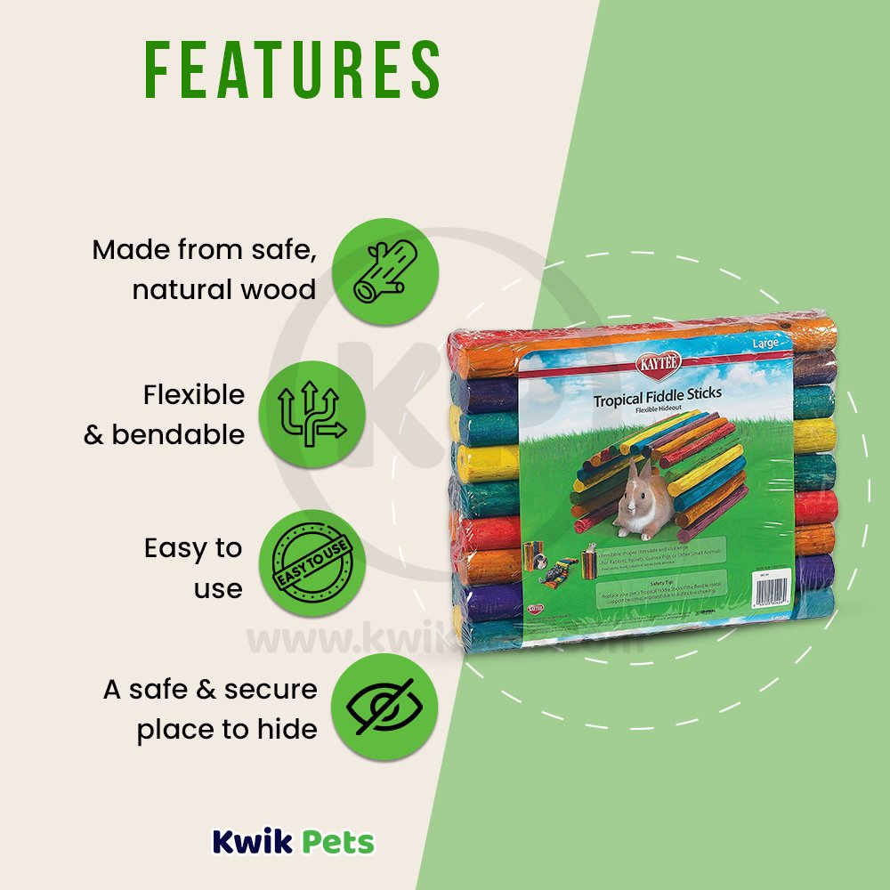 Kaytee Tropical Fiddle Sticks Flexible Hide Out, Kaytee