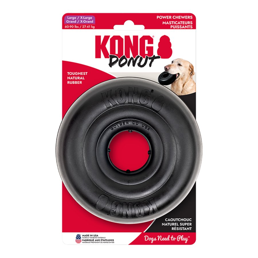 KONG Extreme Donut Dog Chew Toy Black Large/ Extra Large