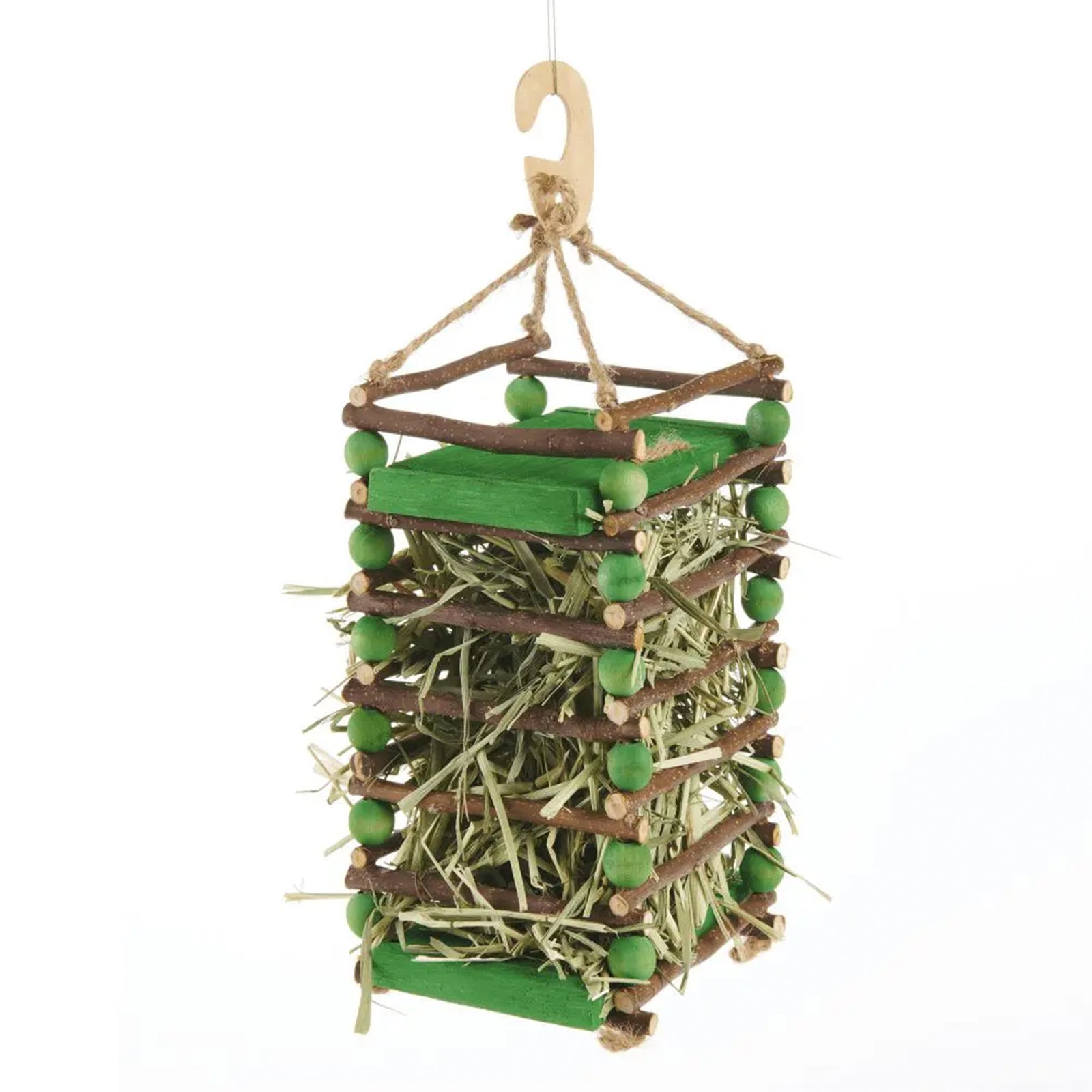 Oxbow Animal Health Enriched Life Apple Stick Hay Feeder Small Animal Toy Brown/Green, Kwik Pets