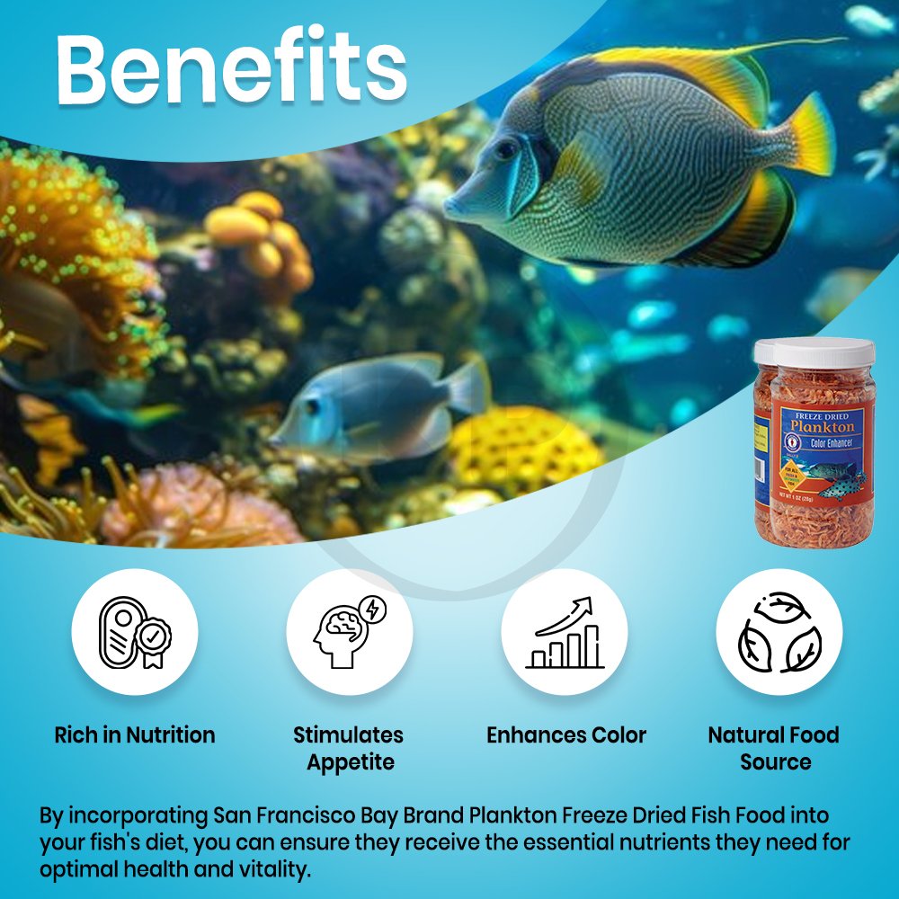 San Francisco Bay Brand Plankton Freeze-Dried Fish Food 1-oz, Kwik Pets