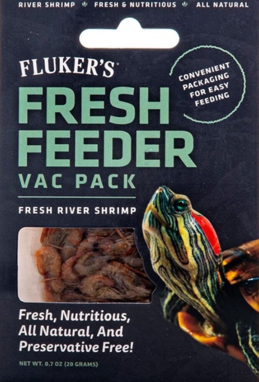 Fluker's Fresh Feeder Vac Pack Fresh River Shrimp Reptile Food 0.7-oz, Kwik Pets