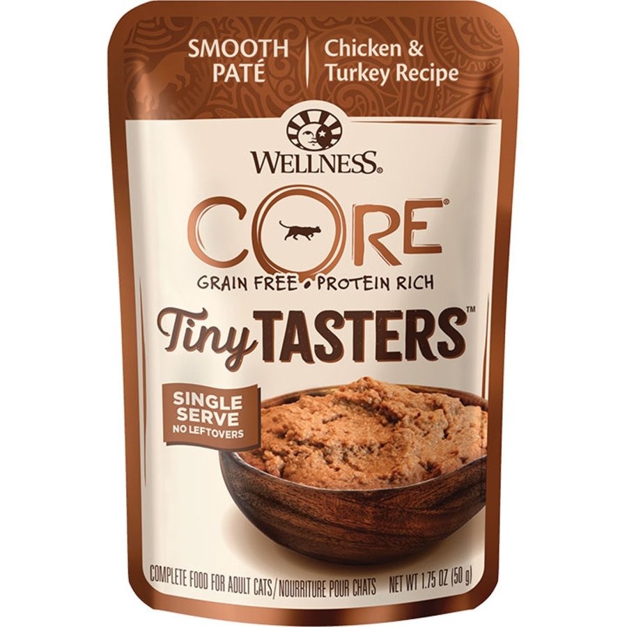 Wellness CORE Tiny Tasters Grain-Free Pate Wet Cat Food Chicken & Turkey 1.75-oz
