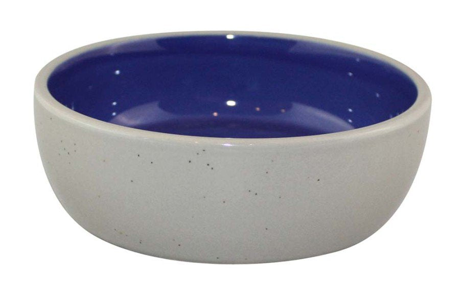 Spot Stoneware Saucer Crock Dish Cat & Reptile Blue 5 in