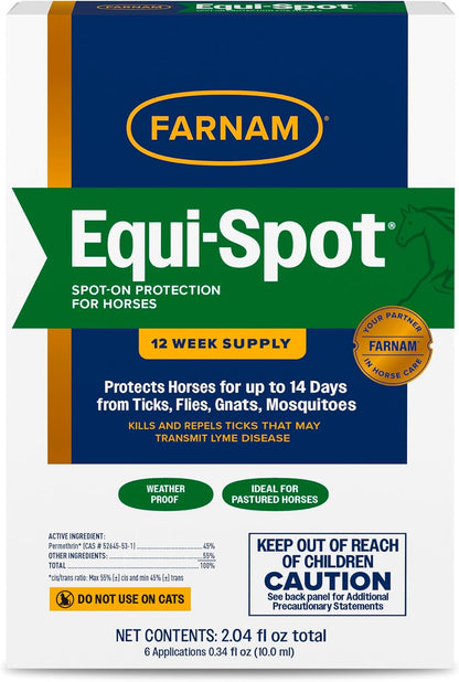 Farnam Equi-Spot Horse Spot-On Fly Control 12 Week Supply