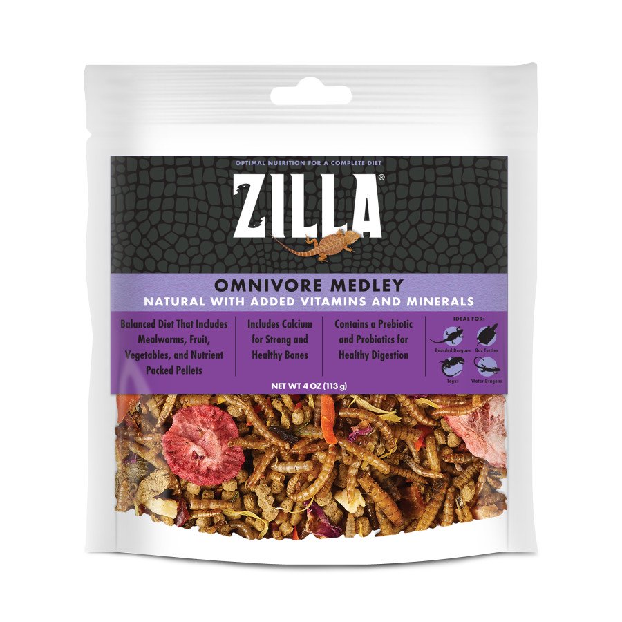 Zilla Omnivore Medley Reptile Food 4-oz