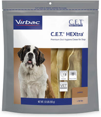 Virbac C.E.T. HEXtra Premium Dental Chews for Dogs Large 1.13-lb
