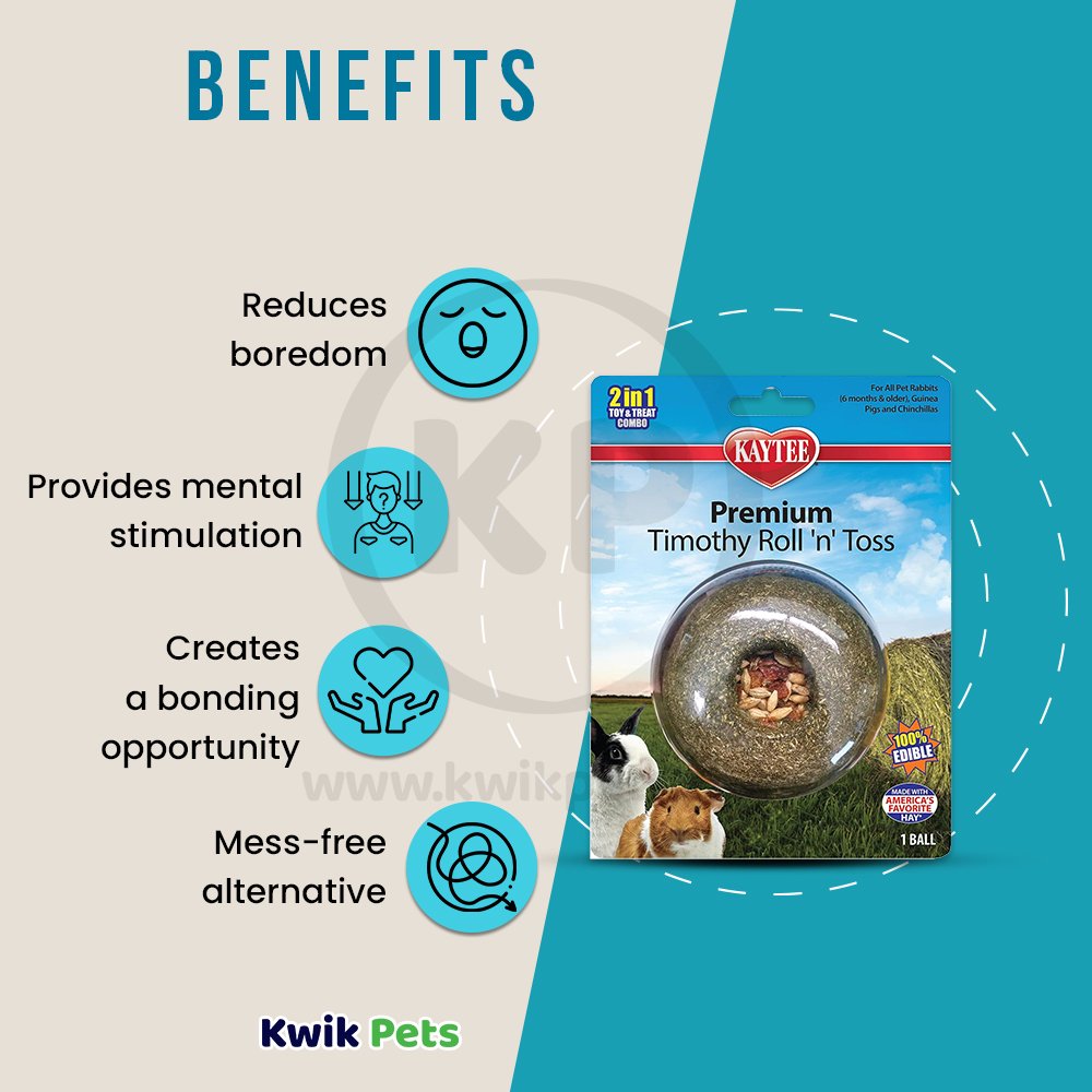 Kaytee Premium Timothy Roll'n'Toss Treat, Kaytee