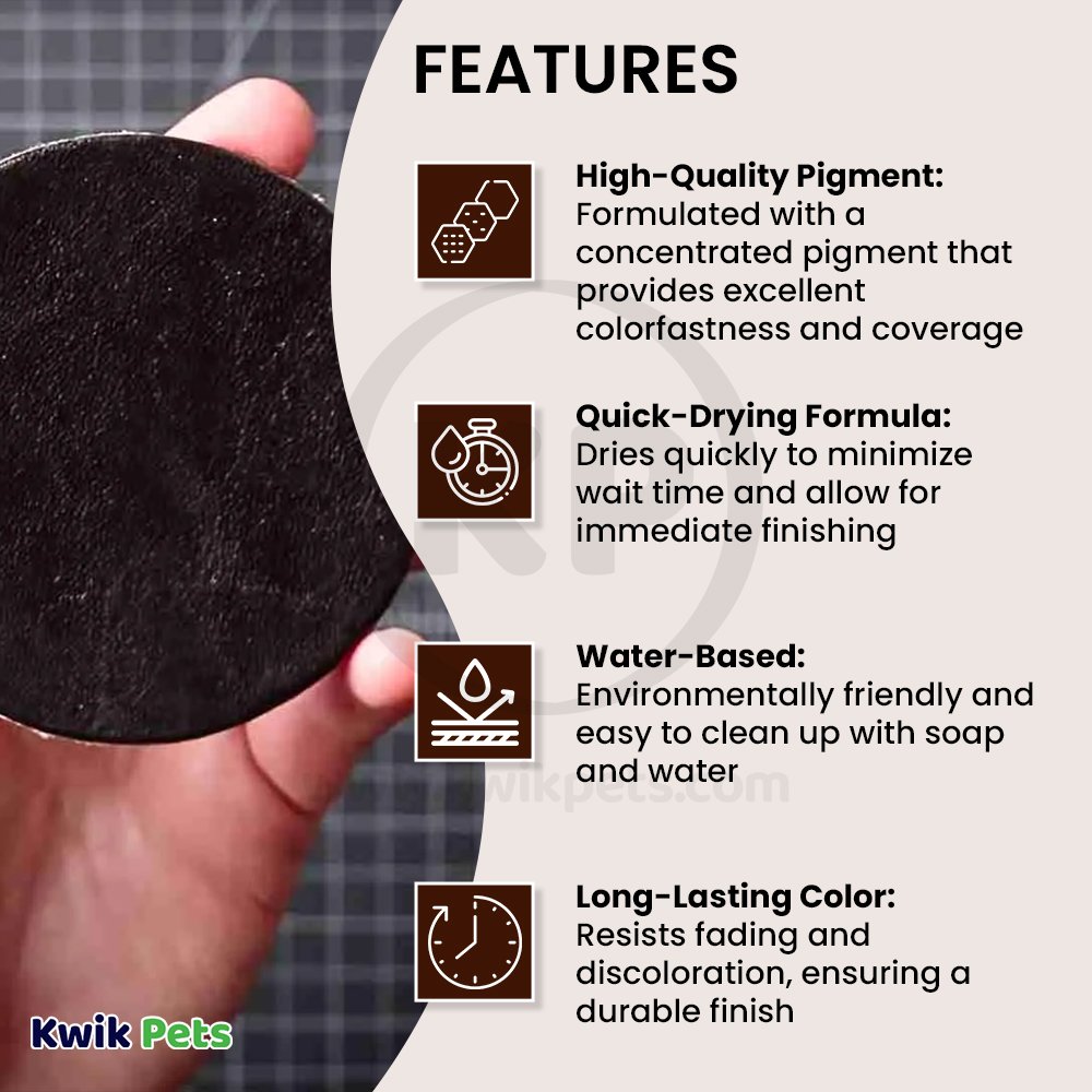 Fiebing’s Leather Dye Black 4-oz, Kwik Pets