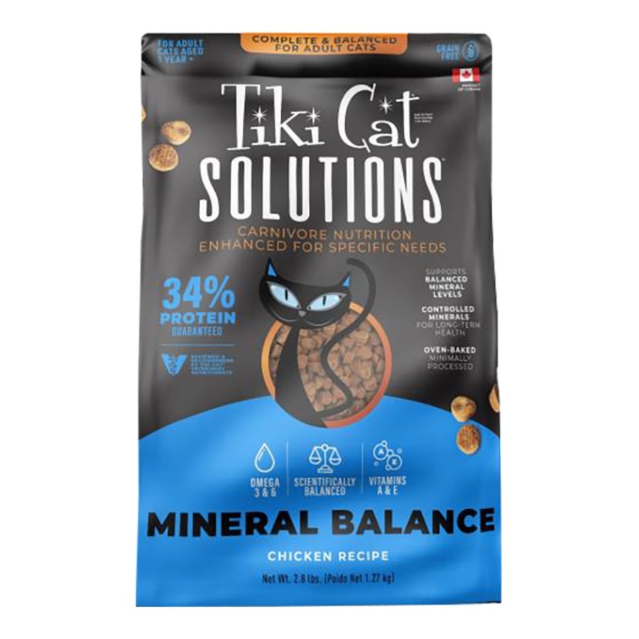 Tiki Pets Cat Solutions Mineral Balance Grain-Free Dry Cat Food Chicken 2.8-lb, Kwik Pets