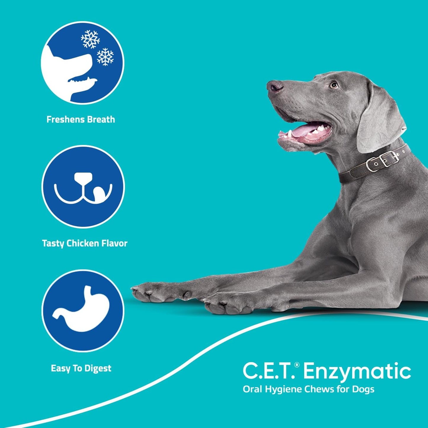 Virbac C.E.T. Enzymatic Dental Chews for Dogs Small 8.5-oz