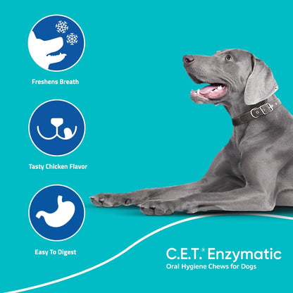 Virbac C.E.T. Enzymatic Dental Chews for Dogs Small 8.5-oz