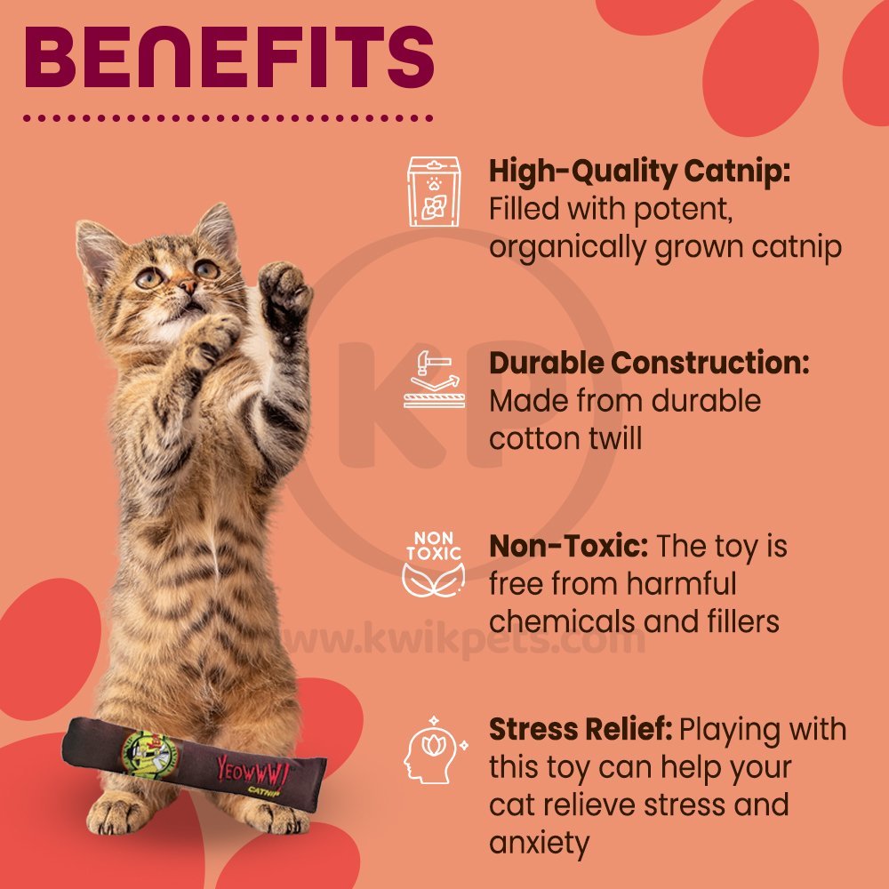 Benefits of Yeowww! Cigars Catnip Cat Toy Brown 7-in