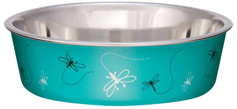 Loving Pets Designer Dog Bowl Dragonfly Turquoise Small