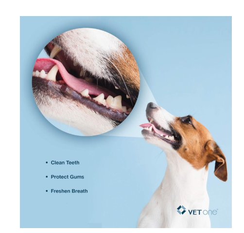 VetOne DuoClenz Rawhide Enzyme Coated Dental Chews for Dogs Large 30 Count