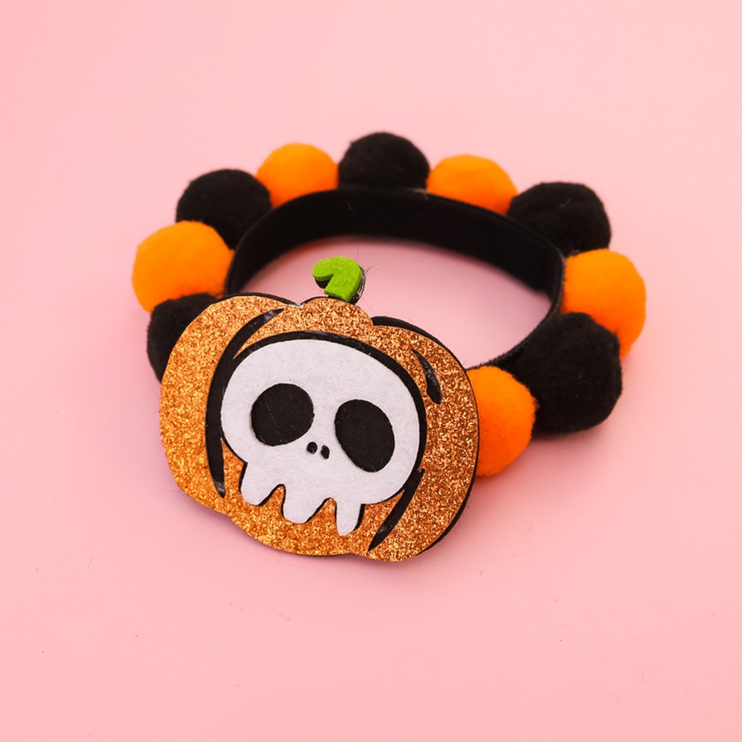 Cheerhunting Halloweek Halloween Pumpkin Cartoon Dog & Cat Collar Cartoon Motifs Pumpkin Medium