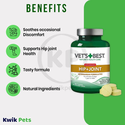 Vet's Best Level 3 Advanced Hip and Joint Dog Supplement 90 Tablets, Vet's Best