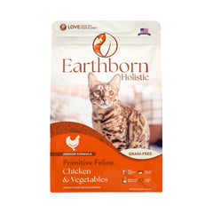 Earthborn Holistic Primitive Feline Grain-Free Indoor Formula Dry Cat Food Chicken & Vegetables 12.5-lb