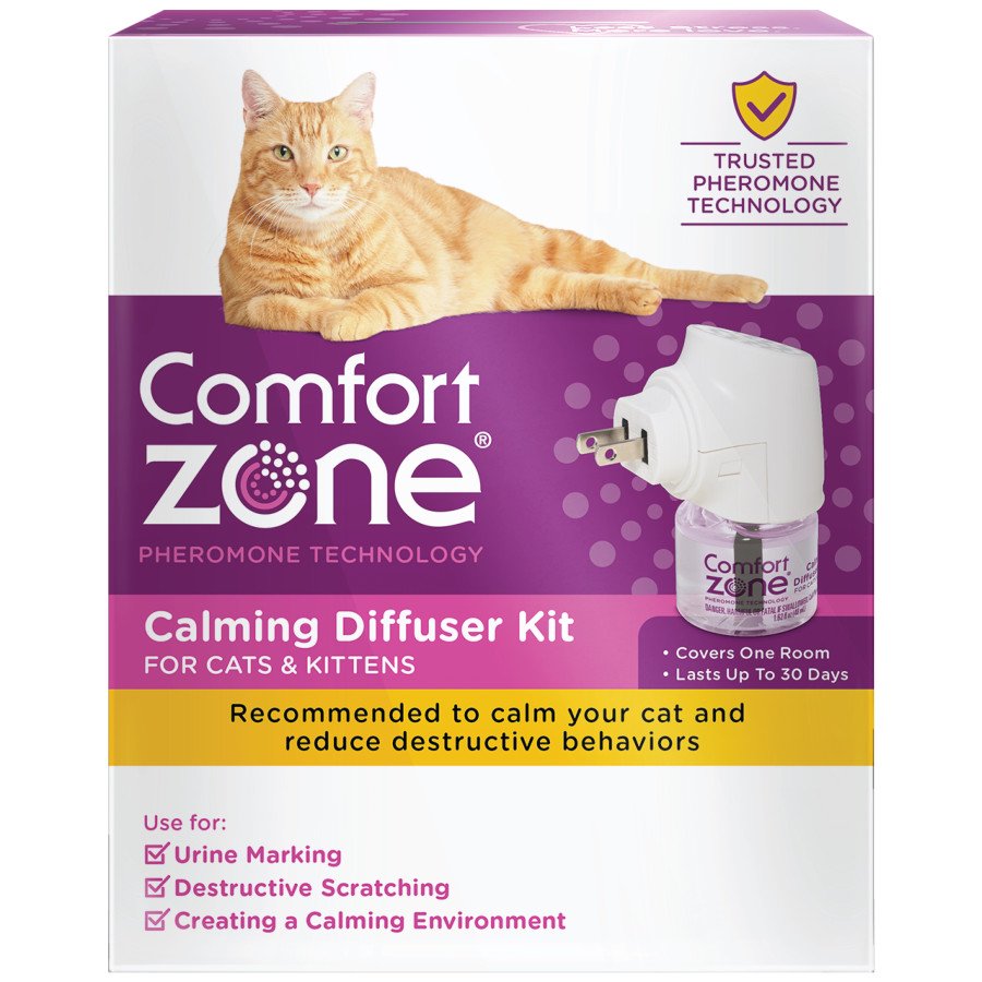 Comfort Zone Cat Calming Single Diffuser Refill 30 Day Use 1 Diffuser 1 Refill, Kwik Pets