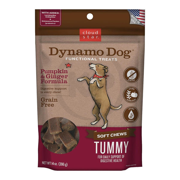 Cloud Star Dynamo Dog Tummy Functional Treats Pumpkin & Ginger 14-oz, Kwik Pets