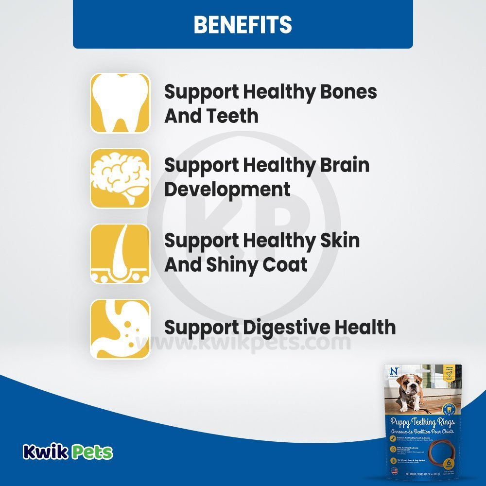 Benefits of N-Bone Puppy Teething Rings Chicken 6 Count 7.2-oz