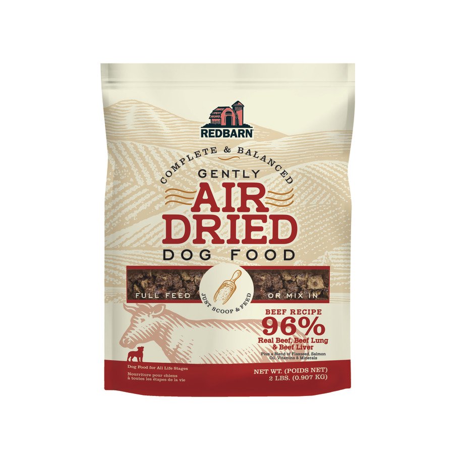 Redbarn Powerfood Beef High Protein Grain-Free Gently Air Dried Dog Food 2-lb, Kwik Pets