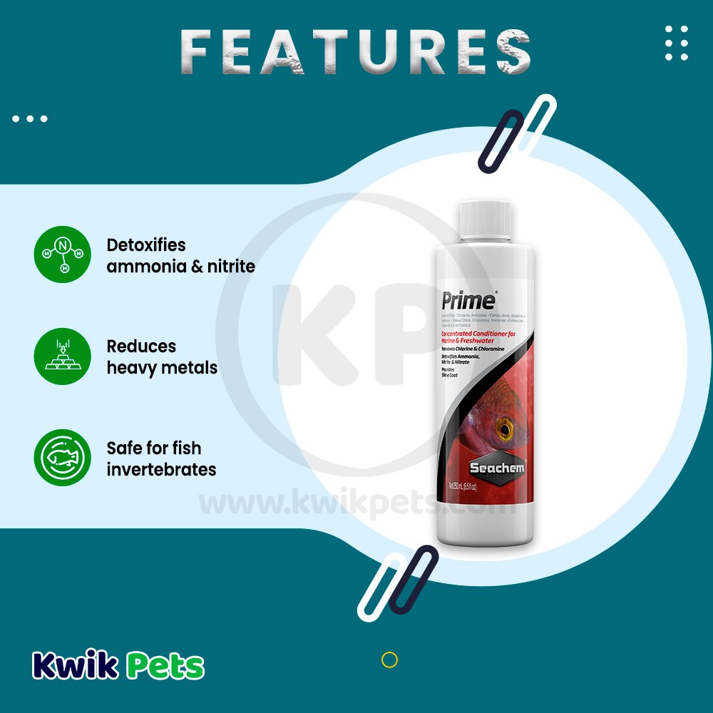 Seachem Laboratories Prime Ammonia Detoxifier 250 ml Features