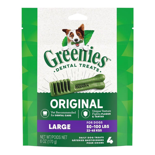 Greenies Original Dog Dental Treats Large 6-oz 4 Count