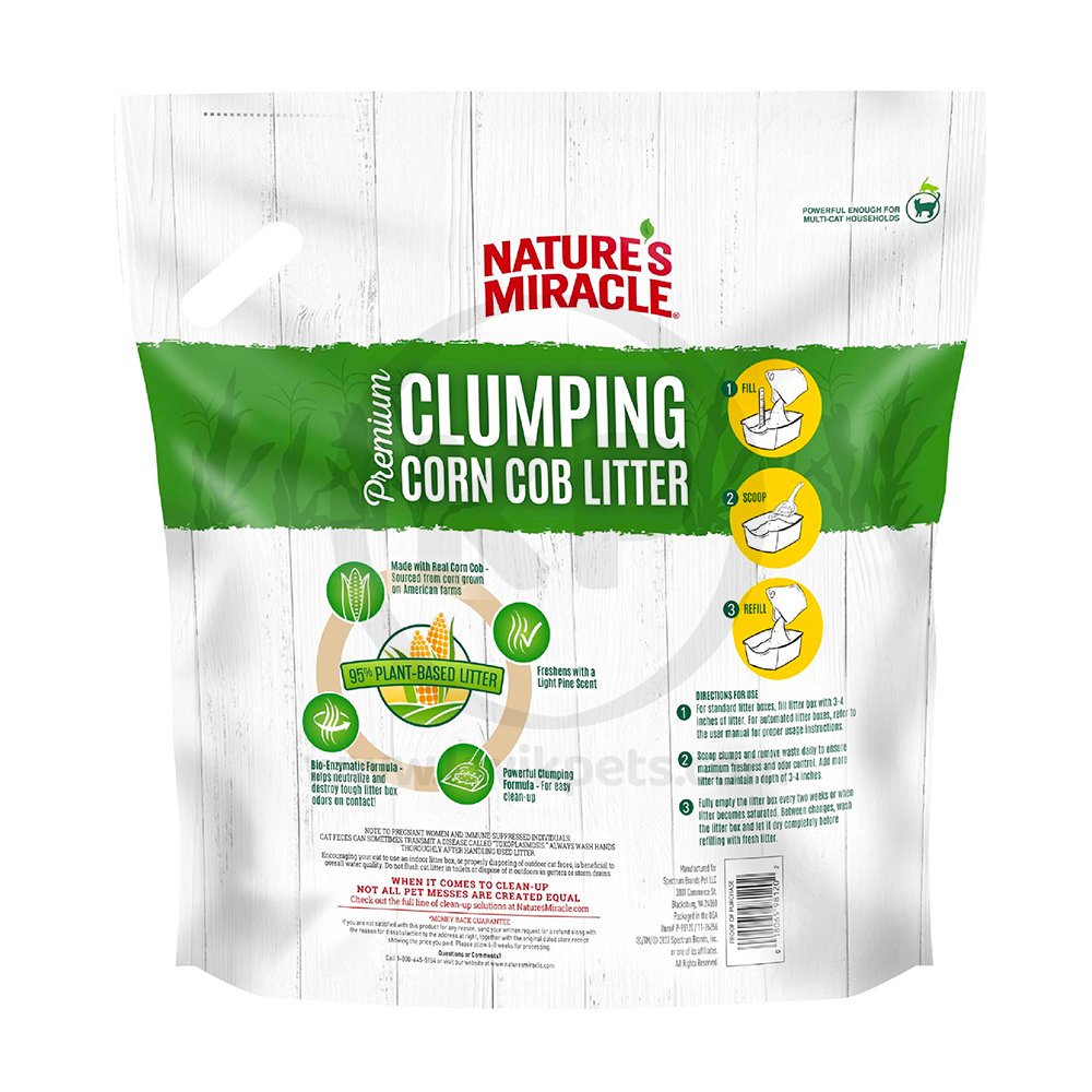 Details - Nature's Miracle Tough Odor Bio-Enzymatic Formula Premium Clumping Corn COB Litter 18-lb