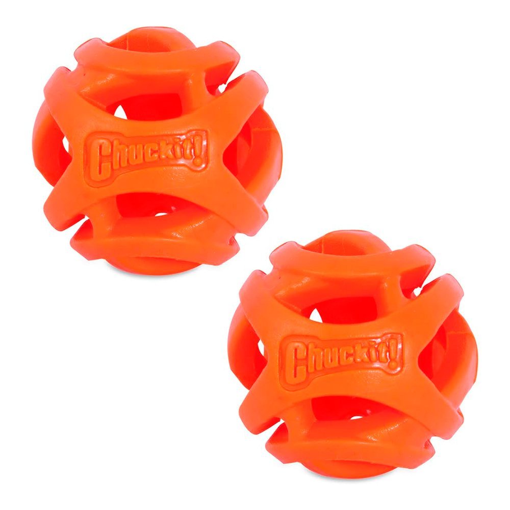 Chuckit! Breathe Right Fetch Ball Dog Toy Orange Small 2 Count, Kwik Pets