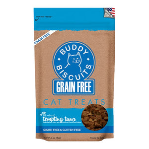Cloud Star Buddy Biscuits Grain-Free Cat Treats Tempting Tuna 3-oz, Kwik Pets
