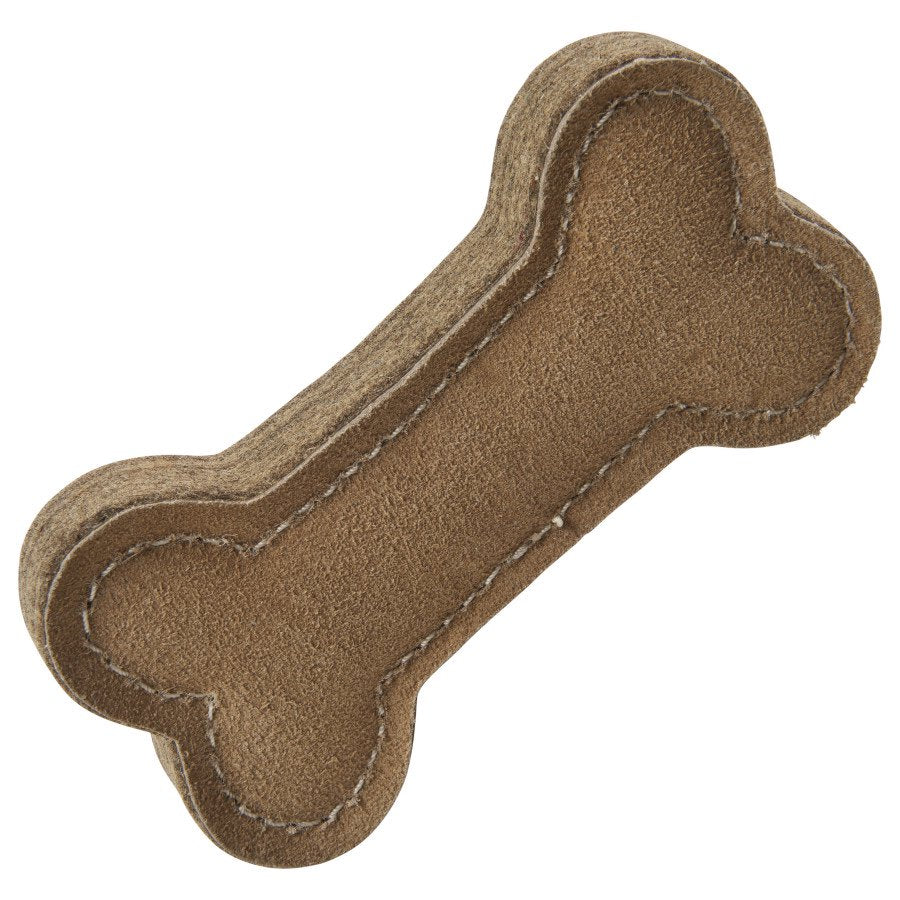 Spot Dura-Fuse Leather Chunky Bone Dog Toy 6-in