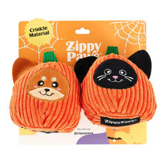ZippyPaws Halloween Softiez Pumpkin Patch Dog Toy 2 Count