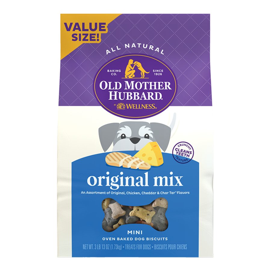 Old Mother Hubbard by Wellness Classic Original Mix Natural Mini Oven-Baked Biscuits Dog Treats 3.8-lb, Kwik Pets