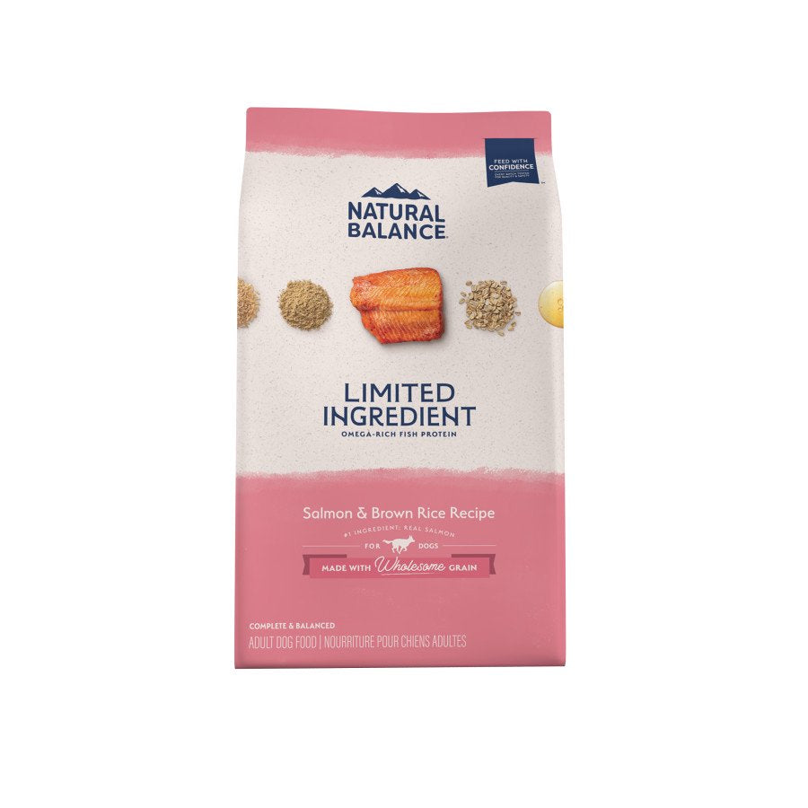 Natural Balance Limited Ingredient Wholesome Grains Adult Dry Dog Food Salmon & Brown Rice 4-lb
