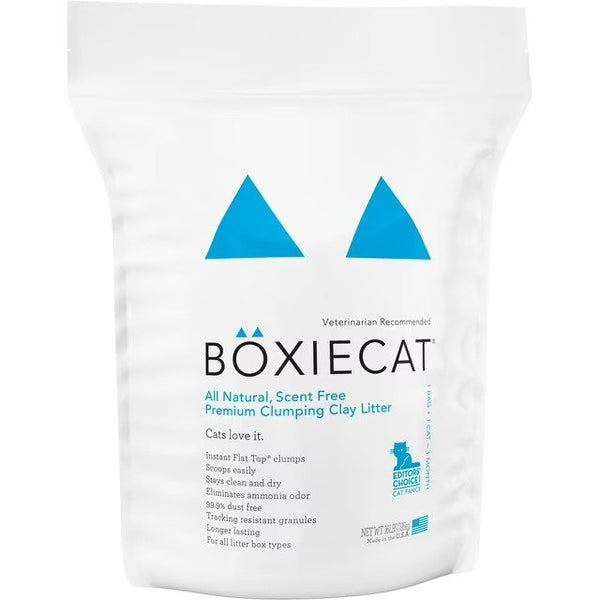 Boxiecat Unscented Natural Premium Clumping Clay Cat Litter 16-lb