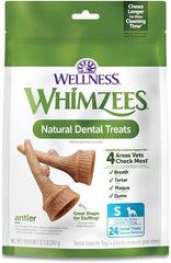 Whimzees Occupy Antler Natural Dental Dog Treats Small 24 Count 12.7-oz