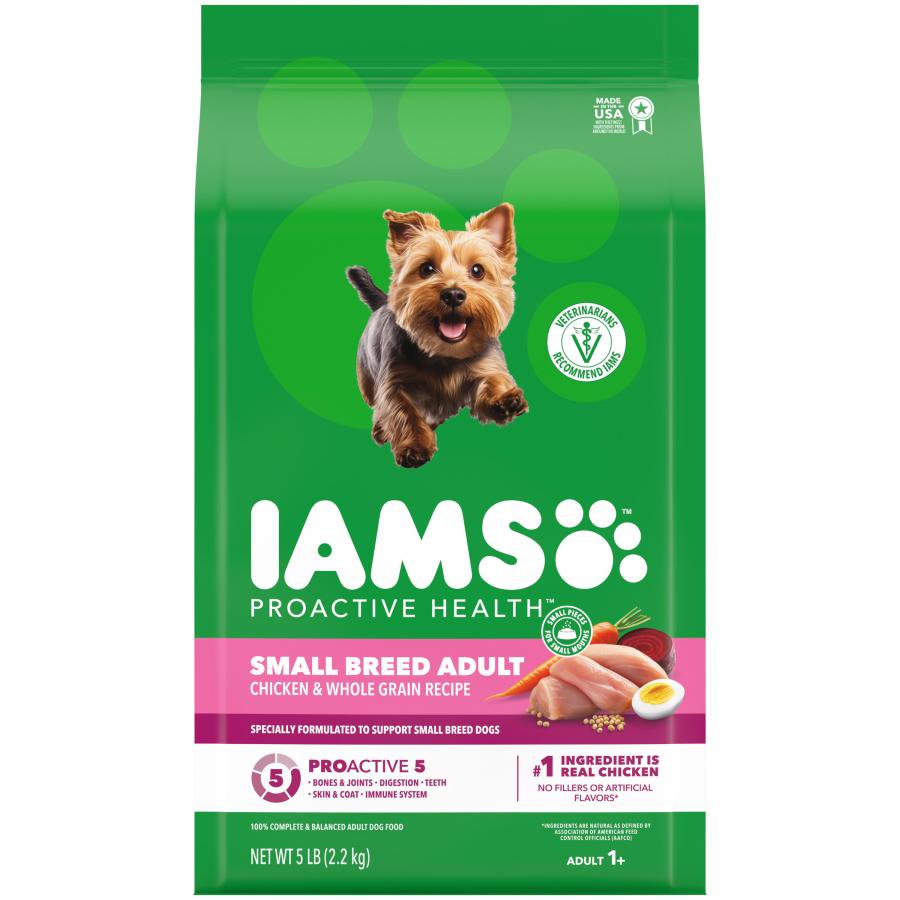 IAMS Proactive Health Small Breed Adult Dry Dog Food Chicken & Whole Grain 5-lb