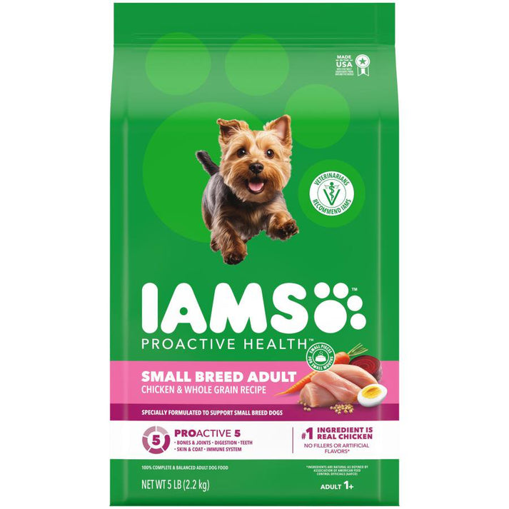 IAMS Proactive Health Small Breed Adult Dry Dog Food Chicken & Whole Grain 5-lb