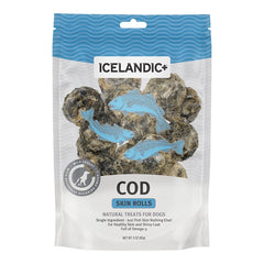 Icelandic+ Cod Skin Rolls Natural Dog Treats 3-oz