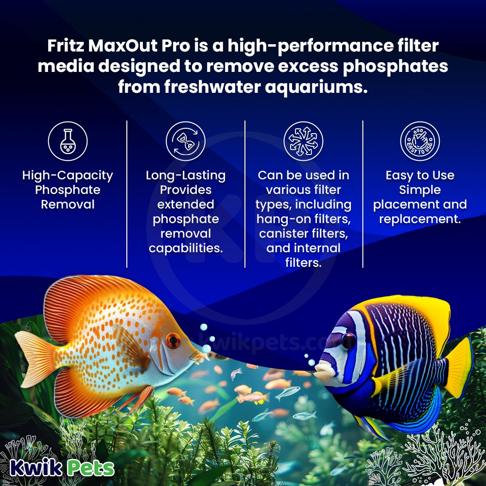 Fritz Maxout Pro Filter Media And Phosphate Remover for Freshwater Aquariums 100-gal, Kwik Pets