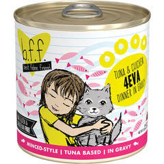 Weruva B.F.F. Minced Tuna & Chicken 4Eva Dinner in Gravy Wet Cat Food 10-oz