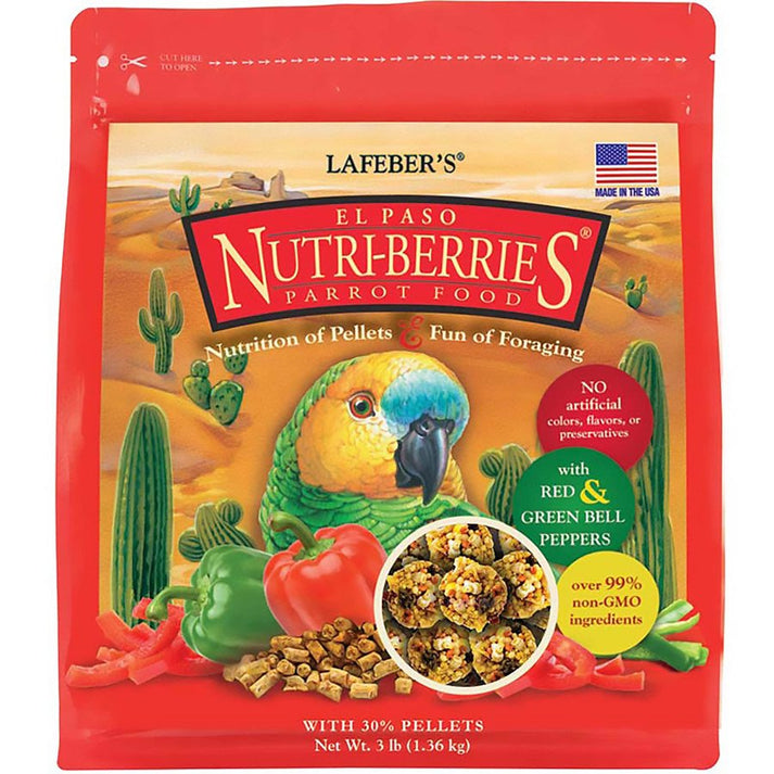 Lafeber El Paso Nutri-Berries Parrot Bird Food 3-lb