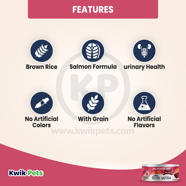Features of Natural Balance Pet Foods Original Ultra Canned Wet Cat Food Salmon 5.5-oz