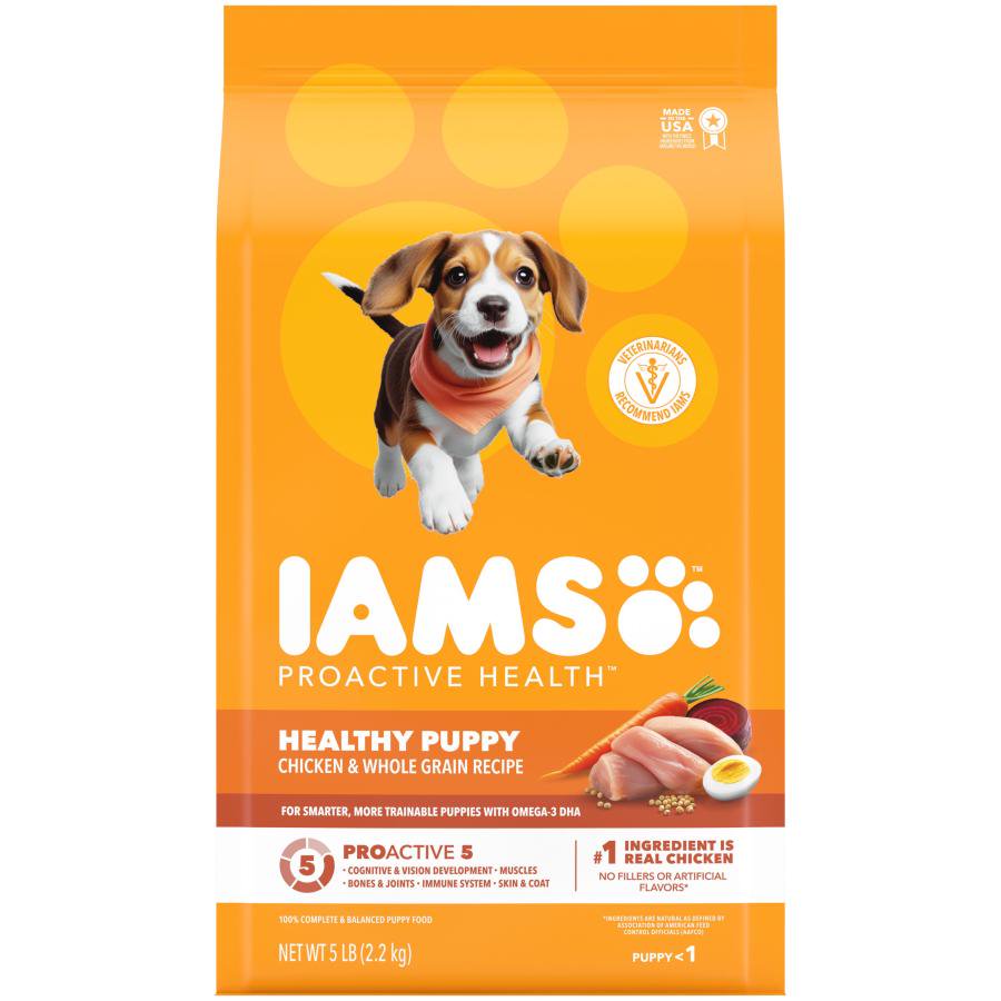 IAMS Proactive Health Healthy Puppy Dry Dog Food Real Chicken & Whole Grains 5-lb