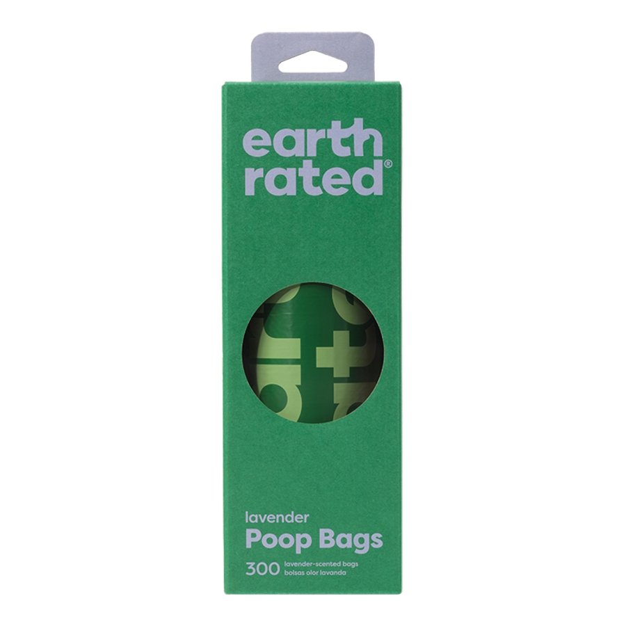 Earth Rated Lavender Scented Dog Poop Bag on Refill Rolls 300 Count, Kwik Pets