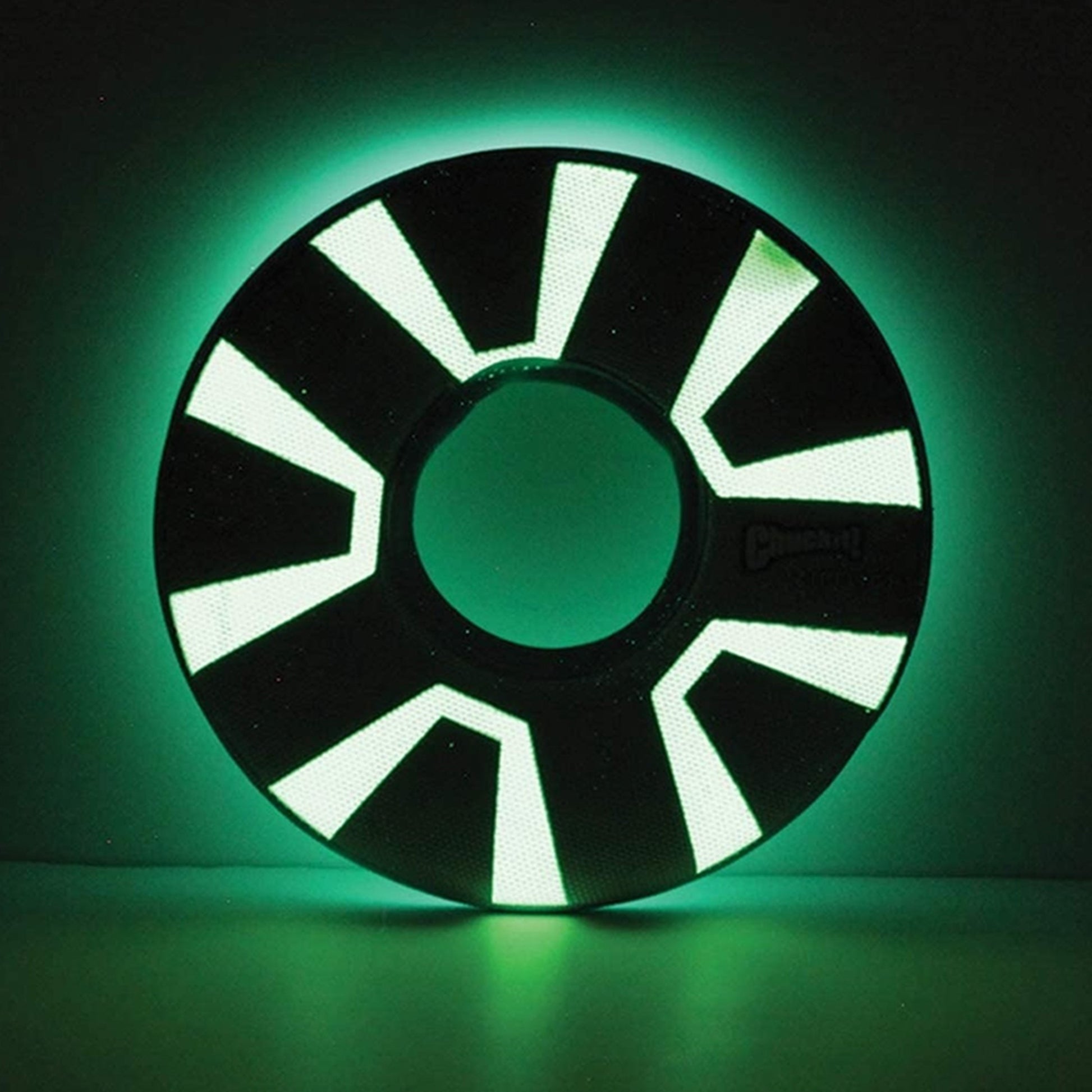 Image of Chuckit! ZipFlight Max Glow Dog Toy Green/White Medium