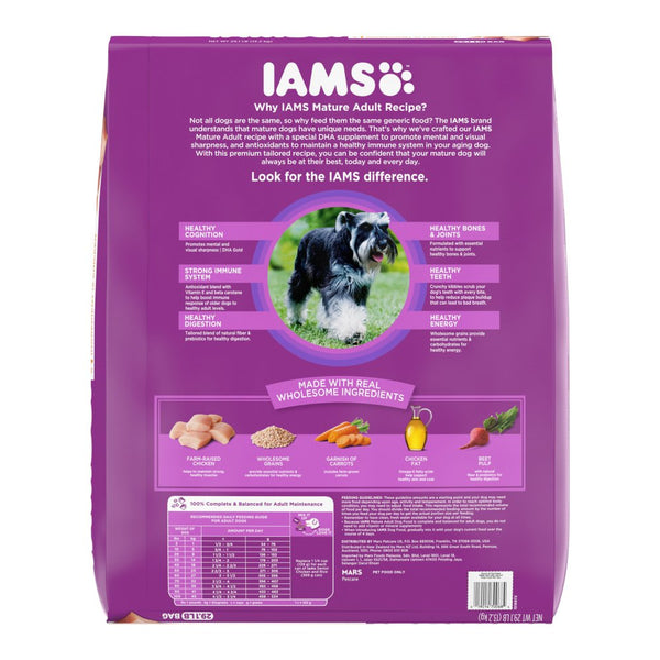 Image of IAMS Mature Adult Senior Dry Dog Food Real Chicken 29.1-lb