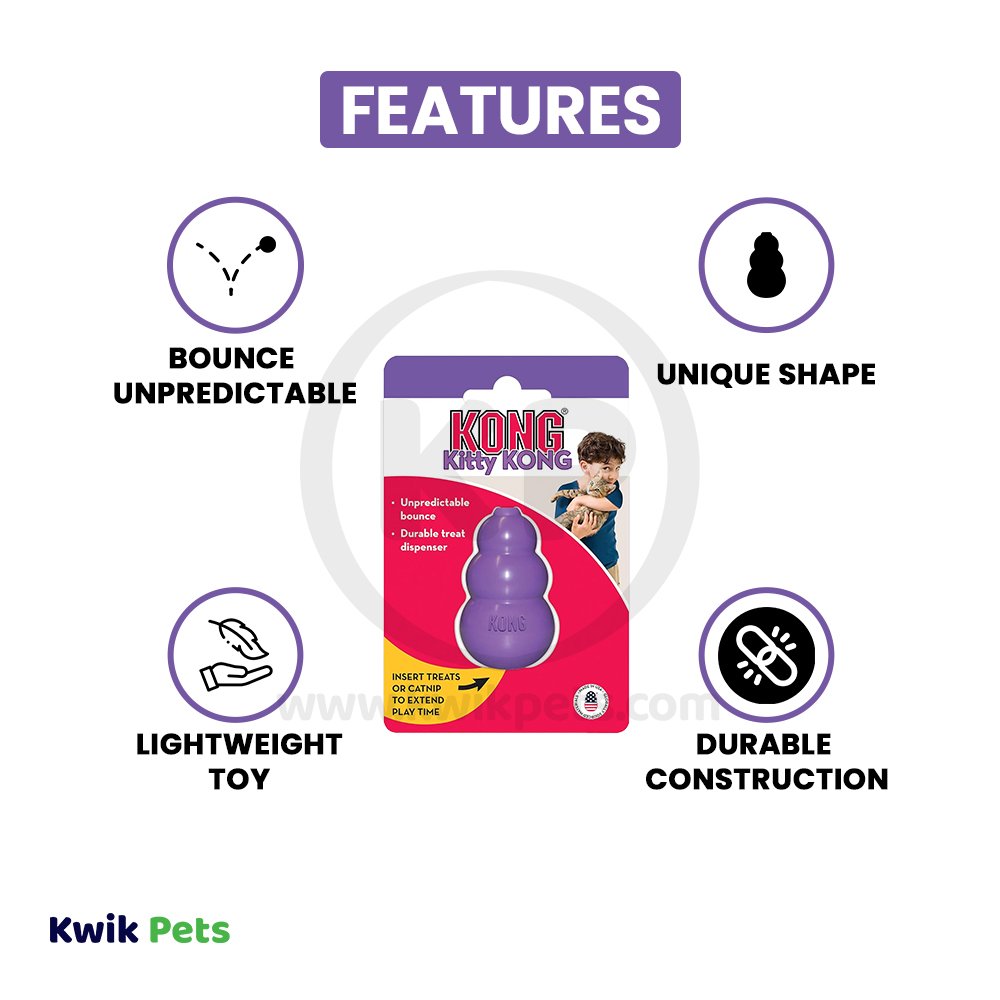 Features - KONG Kitty Catnip Toy Purple One Size